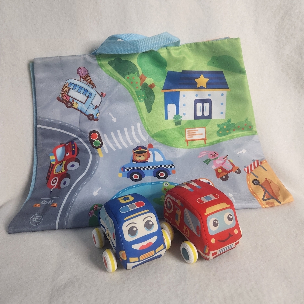 Gisorisn Baby Toy Play Mat With Soft Cars